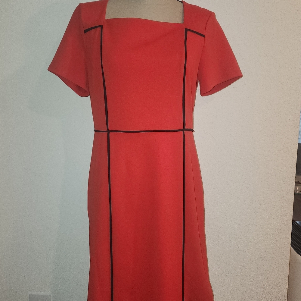 ILE New York Reddish-Orange Dress – Size 8